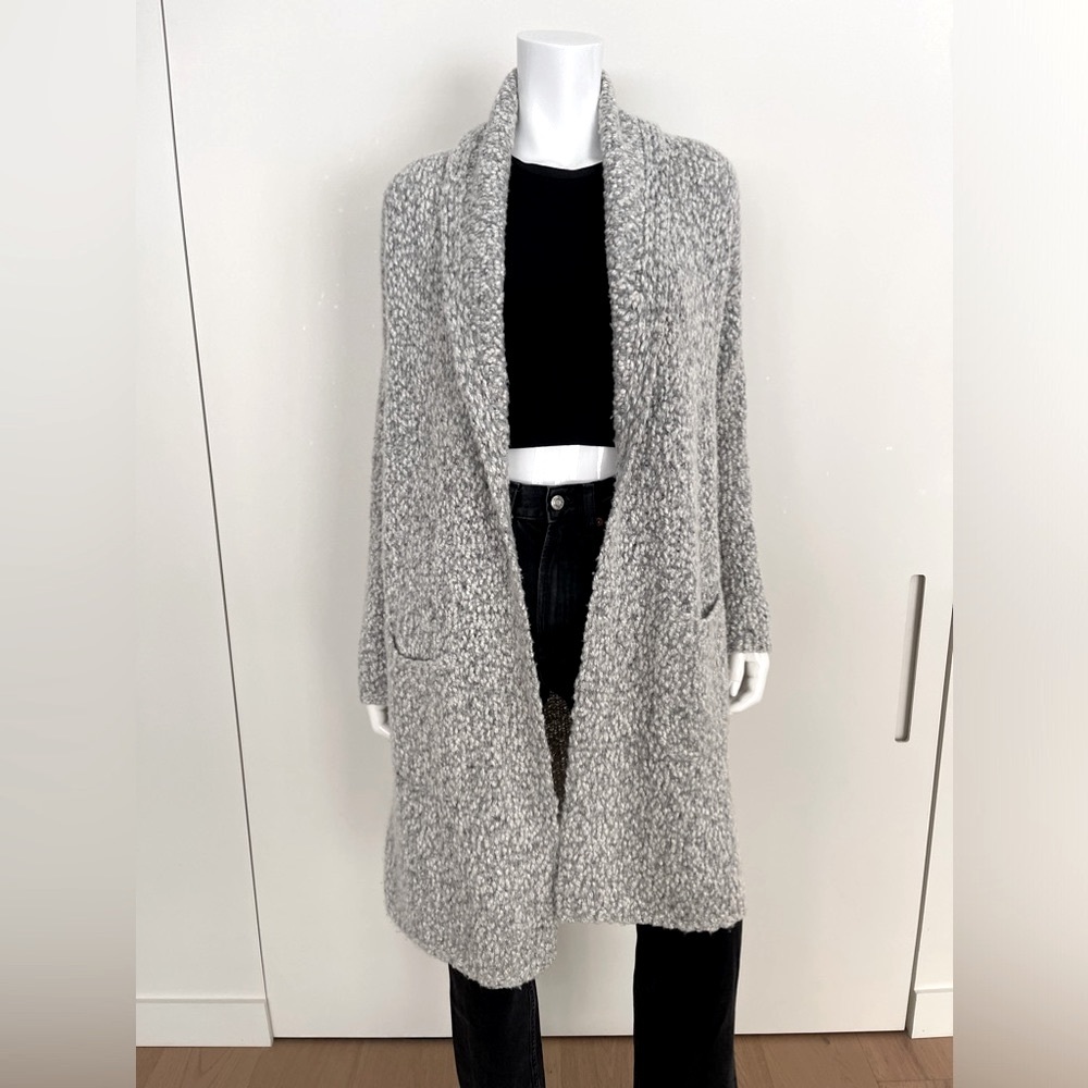 VINCE Textured Long Cardigan